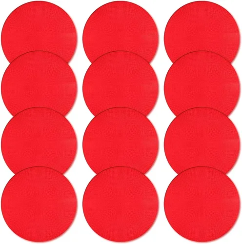 Miniatura 19 de Marcadores de punto de polietileno de 4 pulgadas/9 pulgadas, de goma antideslizante, marcadores de agilidad de conos de campo plano, puntos de suelo