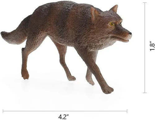 Miniatura 3 de RESTCLOUD Juego de 7 piezas de figuras de juguete de lobo conjunto de figuras de animales de lobo (Conjunto de lobo A)
