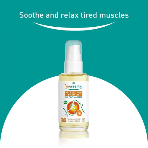 Miniatura 2 de Puressentiel Aceite de masaje orgánico relajante muscular con árnica y gaulteria – Aceite de aromaterapia para tensión muscular – Sin alcohol, a