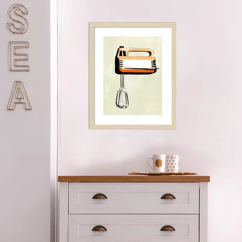 Miniatura 4 de Amanti Art Lienzo decorativo para pared enmarcado de 21 x 17 pulgadas, aparato de cocina retro III por Annie Warren, arte de pared de cocina