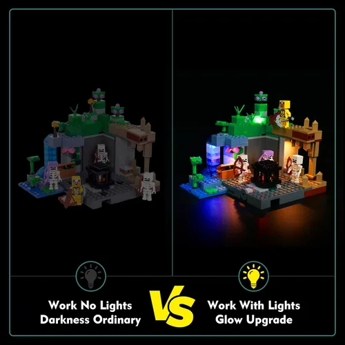 Miniatura 5 de VONADO Kit de luz LED compatible con Lego 21189 Skeleton Dungeon, luces decorativas de bricolaje para bloques de construcción Lego