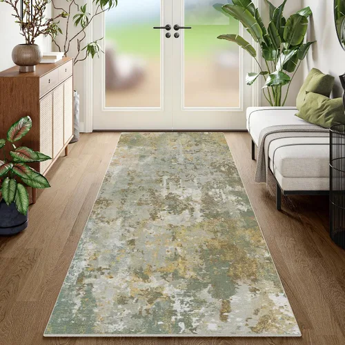 Miniatura 17 de Tapete de entrada de 2 x 3 pulgadas, color dorado beige, para entrada interior, 24 x 36 pulgadas, lavable y pequeño, para suelo de cocina, entrada