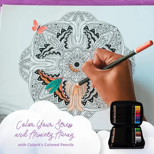 Miniatura 7 de Libro Para Colorear Mandala Para Adultos Con Papel Grueso De Calidad Artística, Tapas Duras Y Encuadernación En Espiral De ColorIt