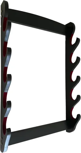 Miniatura 10 de Katana - Soporte de pared para espada de terciopelo de 1 nivel, patrones de peces dorados, soporte acolchado de espada samurái, soporte de espada