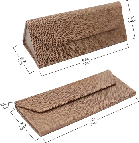Miniatura 8 de Real Sic Funda para lentes de sol para hombres y mujeres, soporte magnético plegable para lentes de sol, inspirado en el color sólido