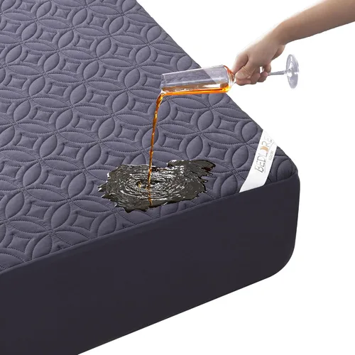 Miniatura 20 de BEDLORE Protector de colchón impermeable, protector de colchón de tamaño individual con bolsillo profundo de 6 a 15 pulgadas de profundidad, suave