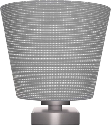 Miniatura 25 de Toltec Lighting Luna Accent - Lámpara de mesa, acabado grafito, cristal cuadrado de burbujas ahumadas de 3.5 pulgadas