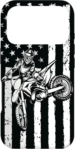 Miniatura 30 de Funda de motocross con bandera de Estados Unidos para iPhone 17
