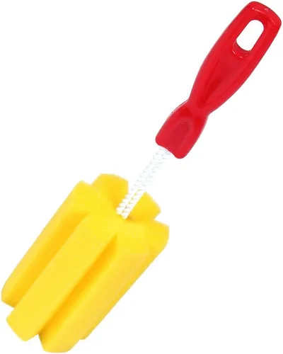 Miniatura 5 de Kitchen Crop Cepillo de limpieza para tarros de conserva, amarillo brillante con rojo