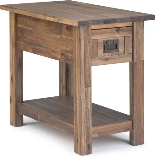 Miniatura 20 de Simpli Home Monroe Mesa de centro/de café rectangular, color marrón desgastado, Madera Noble, Carbón Marrón Envejecido