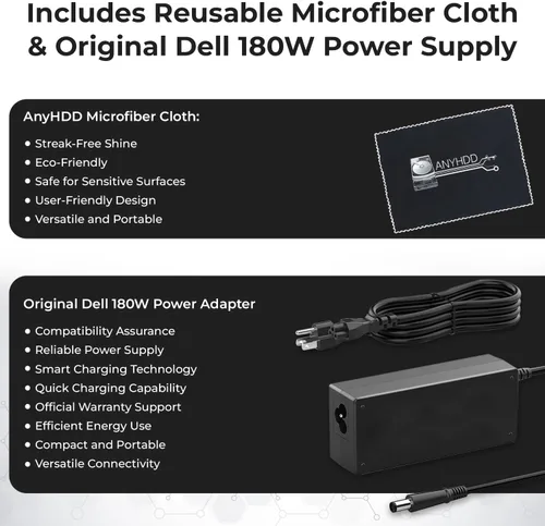 Miniatura 4 de Dell WD19TBS - Estación de carga Thunderbolt con adaptador de alimentación de CA de 180 W (entrega de potencia de 130 W) + cable HDMI + cable