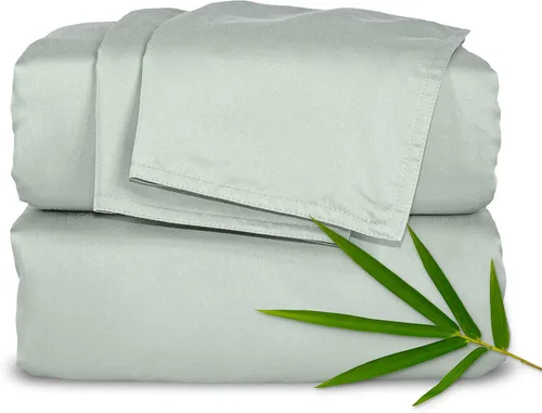 Sábanas King de Pure Bamboo, Juego de Sábanas de Cama de Viscosa 100% Orgánica Genuina Derivada de Bambú, Lujosamente Suaves y Refrescantes, Doble