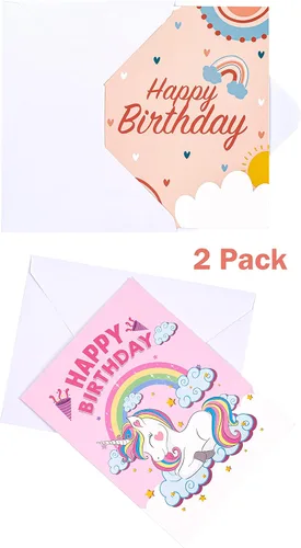 Miniatura 7 de WRAPAHOLIC Bolsas grandes de regalo de cumpleaños de 13 pulgadas con tarjeta y papel de seda, paquete de 2 para cumpleaños de niños y niñas