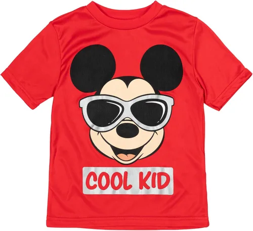 Miniatura 2 de Disney Conjunto de camiseta y pantalones cortos de malla para bebé de Mickey Mouse para niños pequeños