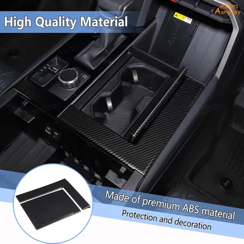 Miniatura 4 de Aunginsy Cubierta de panel para portavasos de consola central de automóvil, compatible con Toyota Tundra/Sequoia 2022-2026, soporte de taza de agua