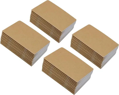 Miniatura 6 de Yansanido 24 cuadernos de bolsillo con tapa marrón de 5.5 x 3.5 pulgadas, 32 hojas (64 páginas), páginas en blanco, papel de 2.47 oz/m² (24)