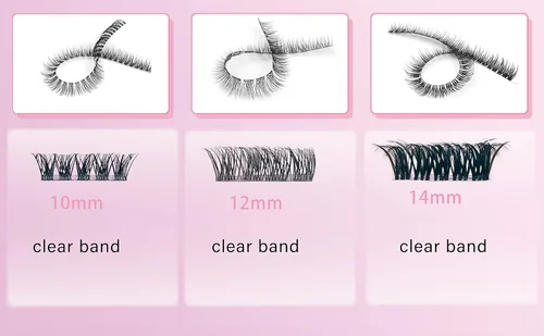 Miniatura 8 de TRZLIFE 72 extensiones de pestañas individuales para crear un estilo de pestañas personales fácilmente súper natural y cómodo, banda transparente