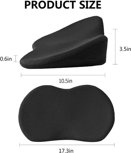 Miniatura 7 de Cojín de asiento de automóvil, almohadilla de asiento de espuma viscoelástica para ciática y alivio del dolor de espalda baja, cojín de asiento