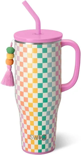 Miniatura 45 de Swig Life - Taza Mega de 40 onzas, Taza de 40 oz con asa y pajita, apta para portavasos, apta para lavavajillas, taza aislante extra grande
