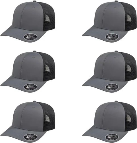 Miniatura 31 de Cap America i8502 Flexfit 110 Premium - Gorra de camionero de perfil medio con 6 paneles de malla trasera con protección UV y cierre ajustable Azul