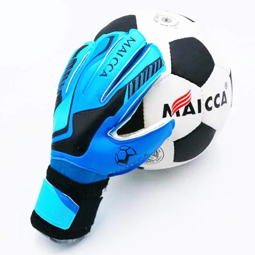 Miniatura 5 de Guantes de portero de portero de fútbol para deportes al aire libre, protectores de dedos, talla 5-7, unisex, niños y jóvenes Azul