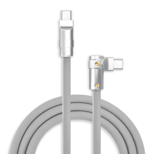 Miniatura 26 de chubbycable FlexElbow - Cable de carga rápida de 90 grados y 240 W, cable USB C en ángulo recto, cable de carga de silicona compatible con iPhone