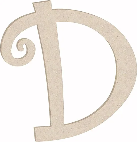 Miniatura 10 de Pequeña letra de madera de 2 pulgadas con forma de letra L para manualidades, decoración de letras sin terminar del alfabeto para niña, forma ABC