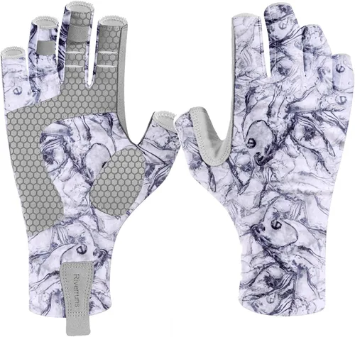 Miniatura 12 de Riverruns Guantes de pesca UPF 50+ con protección UV para hombres y mujeres para exteriores, kayak, remo, remo, canoa, senderismo