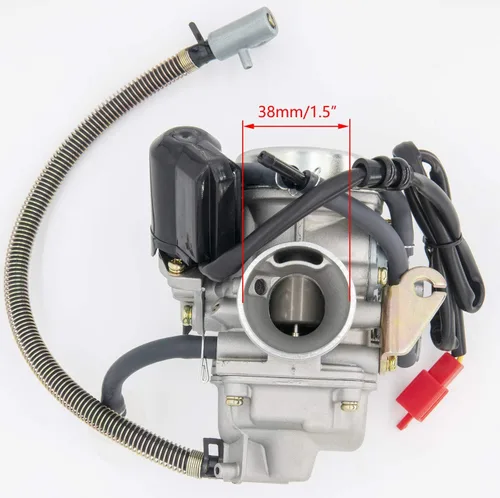 Miniatura 3 de GY6 (150cc) Carburador para motores de 150cc 125cc 152QMJ 157QMJ de 4 tiempos, con estrangulador eléctrico para motocicleta y scooter - Carburador
