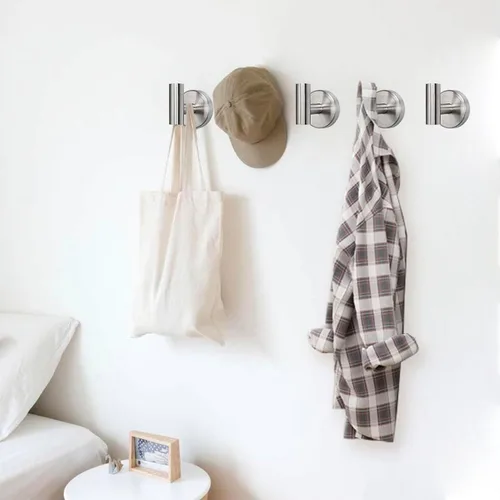 Miniatura 7 de TocTen Gancho para toallas de baño, paquete de 3 ganchos para bata de pared, gancho de acero inoxidable SUS 304, gancho de toalla resistente