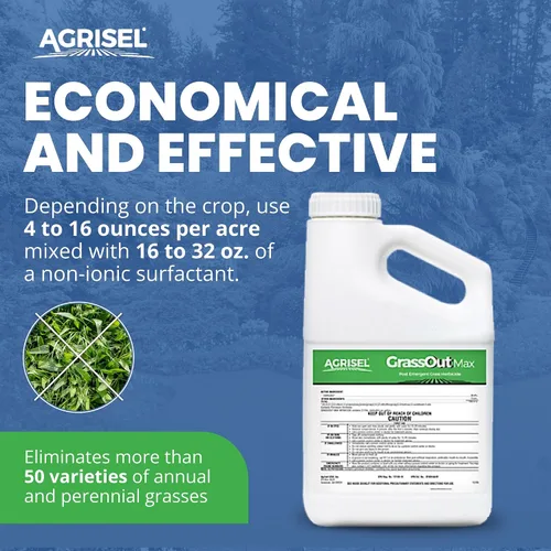 Miniatura 4 de Agrisel GrassOut Max - Herbicida para más de 50 malezas herbáceas sin dañar las plantas deseadas, seguro para mascotas, tratamiento de área grande