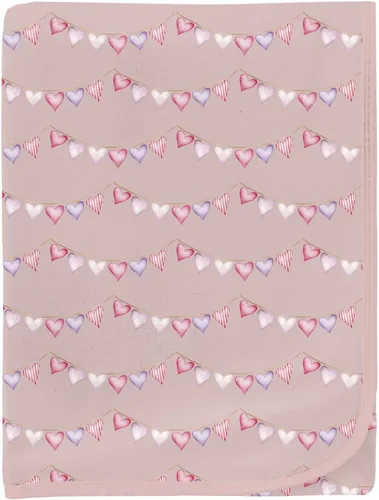 Kic Kee Pants Print Swaddling Blanket (Baby Rose Heart Bunting - One Size)