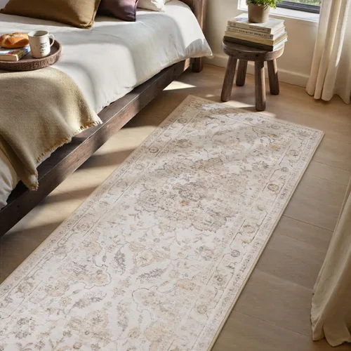Miniatura 3 de PADOOR Alfombra de pasillo de 2 x 10 pies, suave, beige, lavable, para dormitorio, alfombra larga antideslizante para pasillos, entrada, lavandería