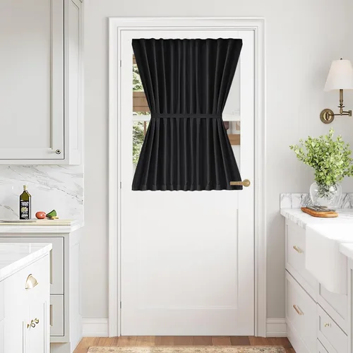 Miniatura 73 de Vatge - Cortinas autoadhesivas para puerta francesa, tratamiento de ventana con filtro de luz sin varillas ni perforaciones para puertas de cristal
