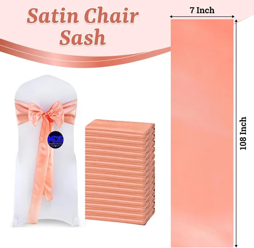 Miniatura 148 de mds - Lote de 10 lazos de satén para sillas de boda y eventos, para decoración de fiestas, 30 colores, Satin, 10 Verde oliva
