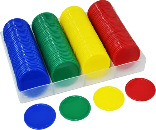 Smartdealspro Juego de 160 fichas de póquer de plástico opaco de 1 1/2 pulgadas con caja para juegos de cartas de casino (160 unidades, 4 colores