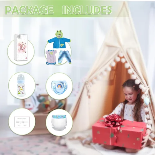 Miniatura 6 de CHAREX Muñecas realistas de bebé recién nacido de 18 pulgadas, cuerpo suave, muñeca de bebé recién nacido, muñeca de bebé de la vida real, regalo