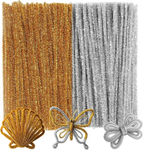 Miniatura 20 de Caydo 200 limpiapipas verde oscuro para decoración de Pascua, tallos de felpilla esponjosos a granel para niños, proyectos de manualidades, 12
