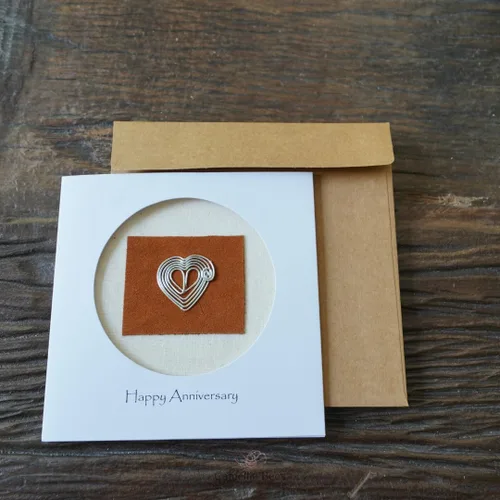 Miniatura 4 de Camellia Bees Tarjeta de 10º Aniversario, Tarjeta Temática de Boda en Lata de Aluminio para Esposo, Esposa, Pareja (10º)