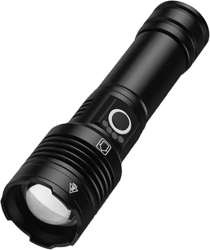 Miniatura 4 de Linterna LED de alto lúmenes, linternas tácticas con zoom y 5 modos de luz de larga distancia, impermeable, antorcha de caza al aire libre (XHP50)