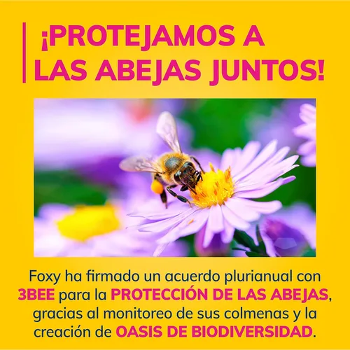 Miniatura 3 de Foxy Love The Bee 3 capas Papel higiénico 48 rollos 167 servicios por rollo Certificado FSC Energía eléctrica 100% renovable Paquete