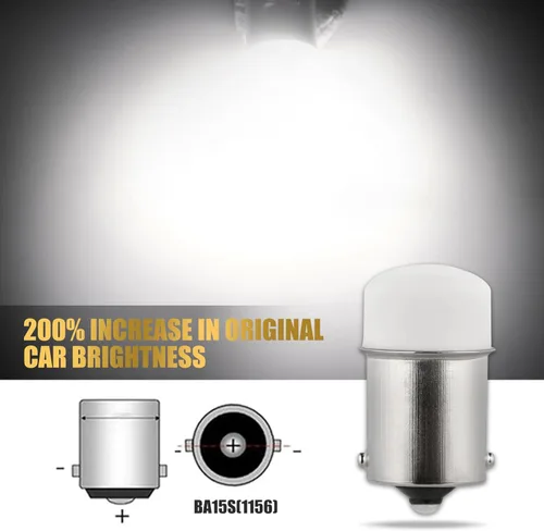 Miniatura 6 de gunhunt 4 luces LED de freno 1156 para automóvil, 3014-9SMD de alto brillo, foco de repuesto de señal de giro de un solo contacto, luz trasera