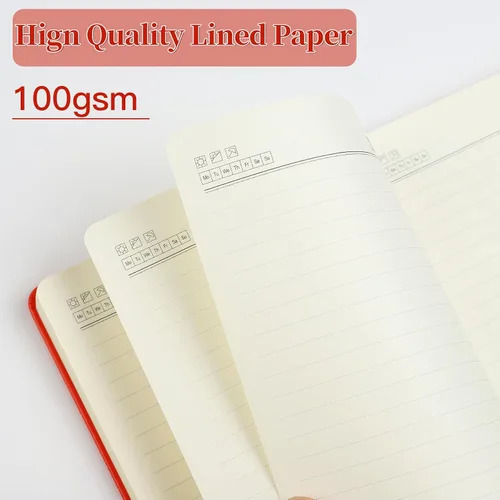 Miniatura 5 de Cuaderno de diario para hombres y mujeres, diarios para escribir A5, 180 hojas, 360 páginas, cuaderno de rayas universitarias de 3.53 oz/yd²