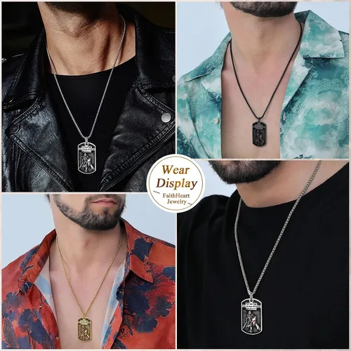 Miniatura 3 de FaithHeart Collar de sello de caballeros templarios, joyería de Cristo compañeros soldados para hombres y mujeres con delicado embalaje de regalo