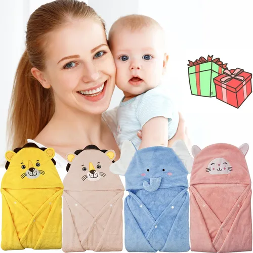Miniatura 7 de ROMASA Toalla de Baño para Bebé con Capucha Ultra Suave y Absorbente Albornoz para Niños Pequeños Manta para Recién Nacidos Regalos de Baby Shower