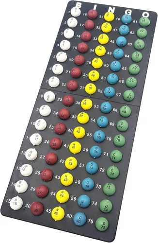 Miniatura 6 de Yuanhe Bolas de Bingo de 3/5 Pulgadas para Jaulas y Tableros de Bingo Estándar, Fácil Lectura, 75 Unidades, Perfectas para Fiestas, Noches de Bingo