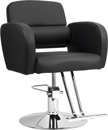 Miniatura 8 de Silla de peluquería de peluquería, 330 libras de alta resistencia con bomba hidráulica con altura ajustable y giro de 360°, sillas de peluquería