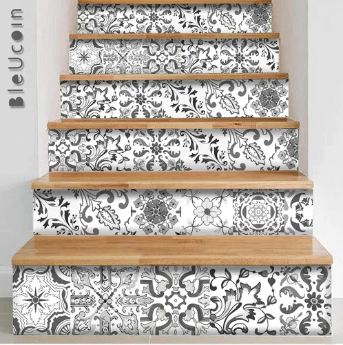 Miniatura 3 de Bleucoin Calcomanías de vinilo adhesivo para azulejos de Portugal gris, autoadhesivo, protector contra salpicaduras para cocina y baño, resistente