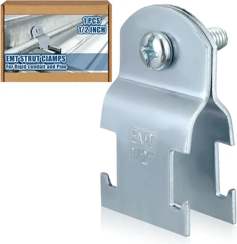 Miniatura 9 de Landhoow Emt Pipe - Abrazaderas universales de puntal para canal, accesorio de conducto electro galvanizado con perno y tuerca, herramienta