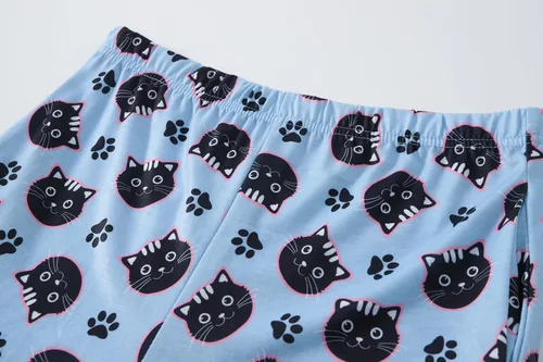 Miniatura 5 de Vopmocld Conjuntos de pijama de algodón de manga larga para niñas jóvenes, ropa de dormir y camisas